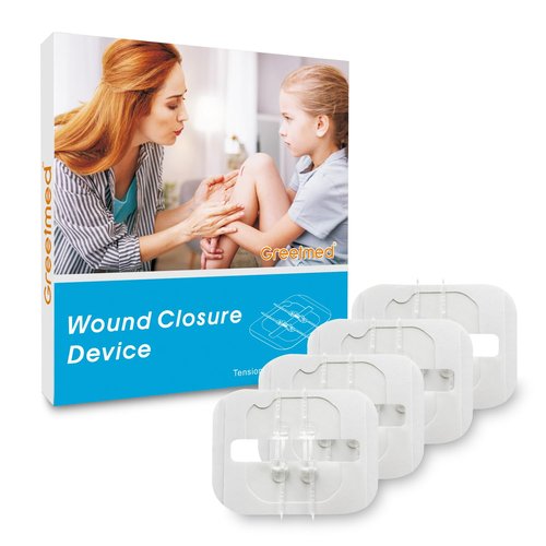 4 Pack Emergency Wound Closure Strips, Double Zip Wound Closure Device, Butterfly Stitches Alternative, Suture-Free Skin Closure for Home First Aid Kits & Outdoor Use