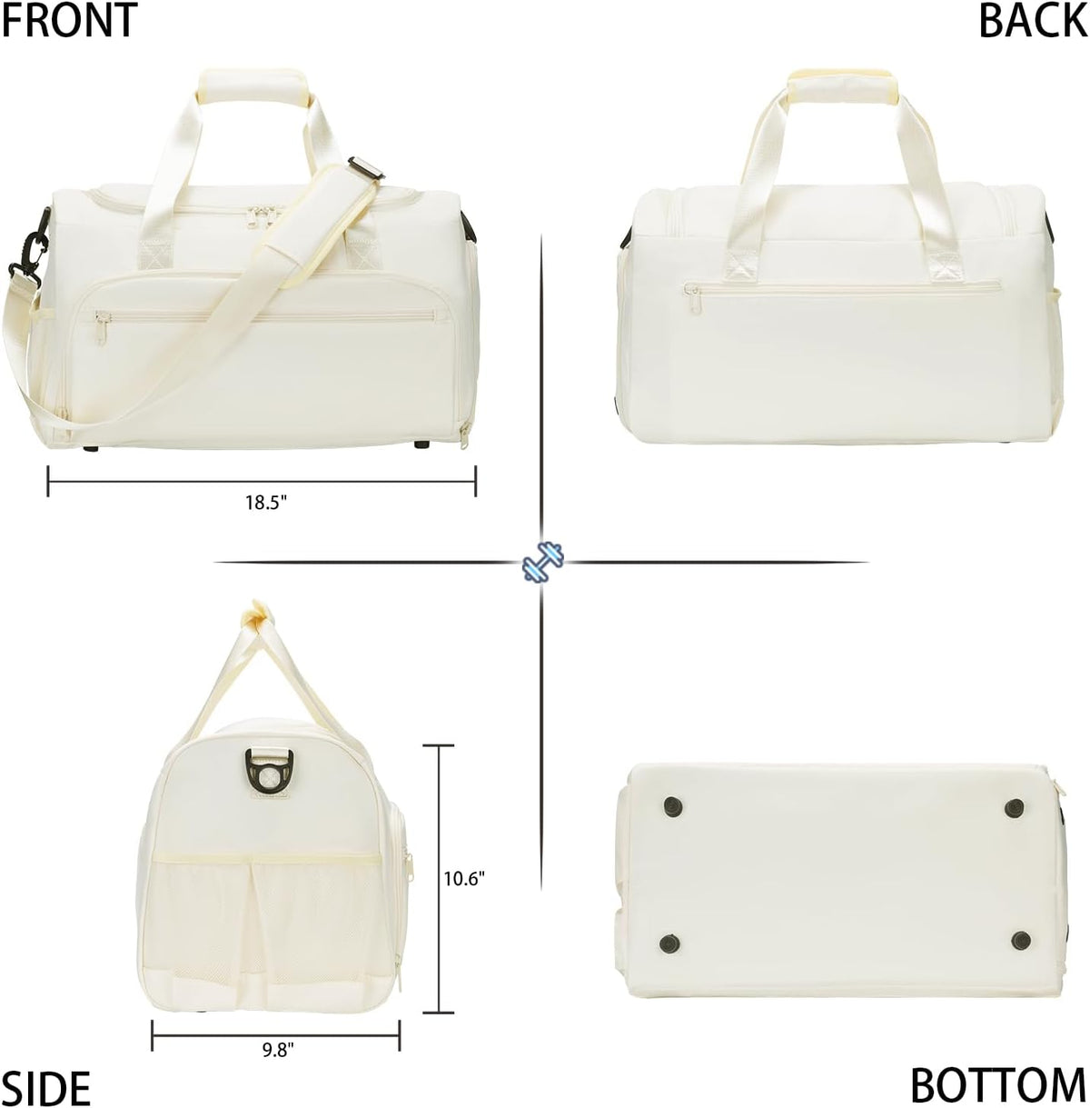 Skiennix Gym Bag | Water-Resistant Sports Duffle with Wet Pocket & Shoe Compartment - Versatile Size for Men & Women