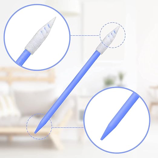Wellgler's Foam Cleaning Swabs, Lint Free Foam Tip Swabs Kit,