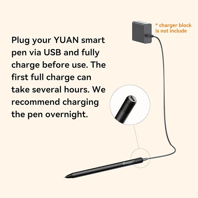 Yuan Digital Sync Pen with Notebook, Smart Writing Set Real time Sync Digitizing