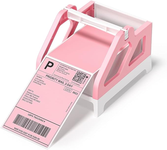 MUNBYN Label Holder for Rolls and Fan-Fold Labels, Thermal Sticker Roll Holder