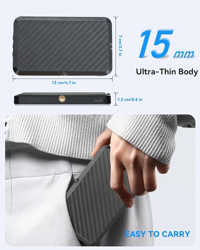 5000 mAh Portable Selfie Light for iPhone: Rechargeable Phone Fill Lights