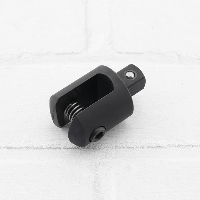 SING F LTD 2 Pcs 1/2 Inch Drive Breaker Power Knuckle Bar Head Socket Strong Arm Power Bar Head Socket Wheel Wrench Knuckle Joint, Black