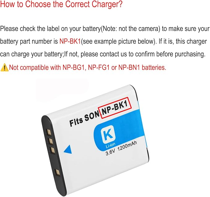NP-BK1 NPBK1 Battery Charger for Sony Cyber-Shot DSC-S750