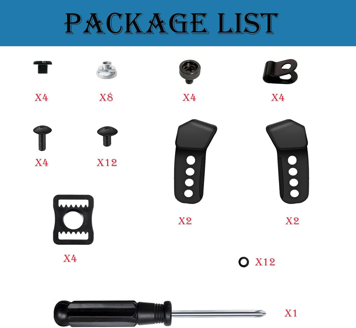 Universal Hockey Helmet Repair Kit - Complete Replacement Parts for Ice Hockey Helmets | Includes J Clips, R Clips, Posts & Bolts