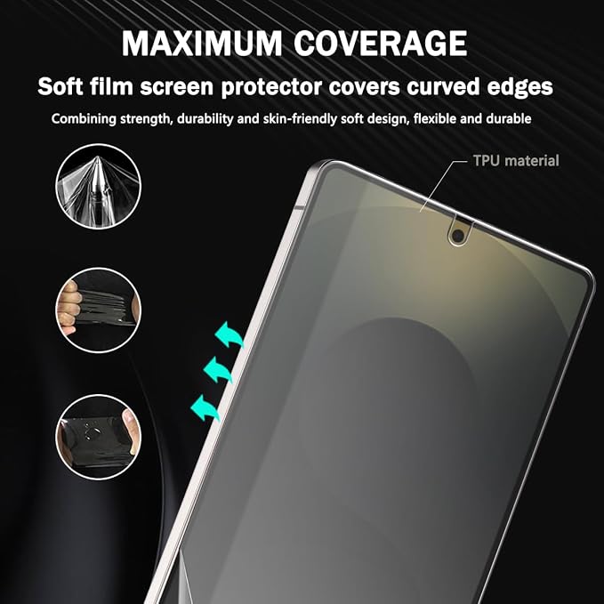 3+2 Pack Screen Protector for Samsung Galaxy S25 Ultra Flexible TPU Film