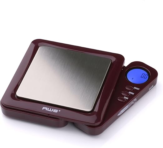 Blade Series - Digital Precision Pocket Weight Scale - Lightweight 650G X 0.1 G - (Red) - AMERICAN WEIGH SCALES