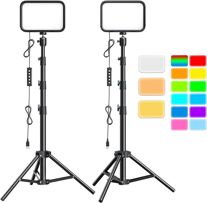 UBeesize 2-Pack RGB Photography Lighting, Studio Lights