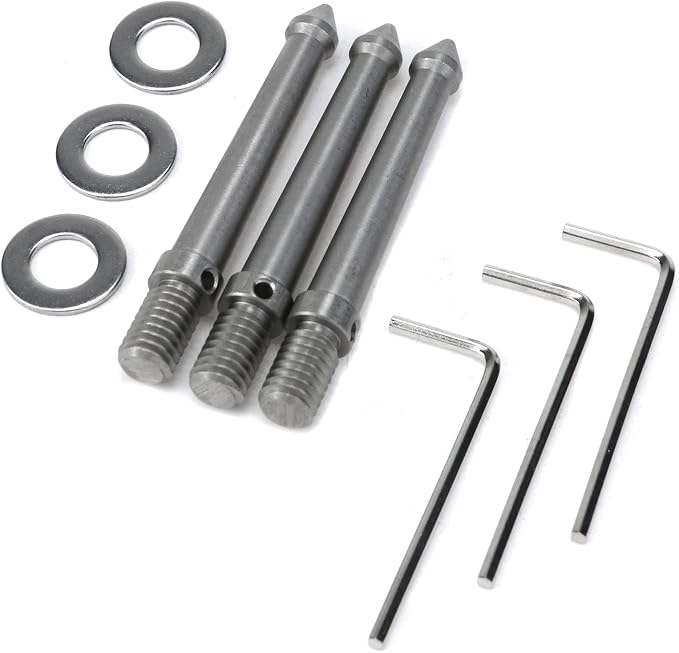 3 Pcs 3/8 Inch Stainless Steel Camera Accessories Tripod Ground Spike Mount