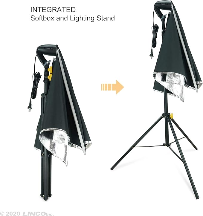 LINCO LED Softbox Photography Lighting Kit 20"x28" Professional Photography