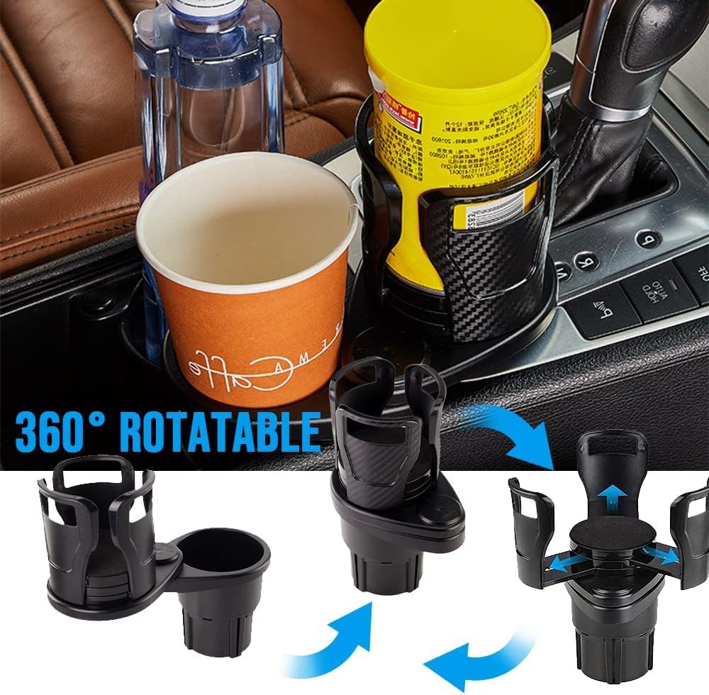 Car Cup Holder Expander for Toyota Corolla Cross 2026 2022-2025, Cup Holder Adapter with Expandable Arm and Adjustable Base,Matte Black