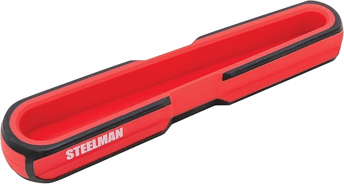 Steelman 75104 Small 6-Inch Long Magnetic Steel Socket Storage and Parts Accessory Tray
