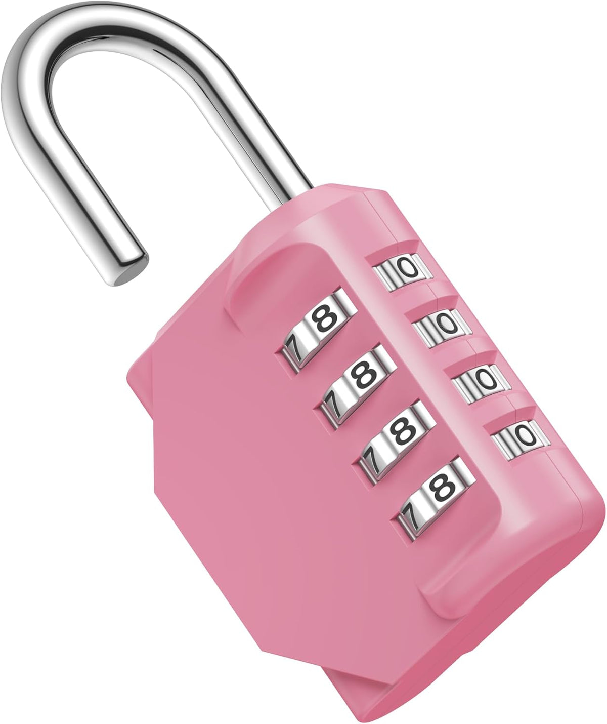 Puroma 4-Digit Waterproof Combination Lock - Secure Outdoor Padlock for Gym Lockers & Toolboxes | Basic Pink Rose
