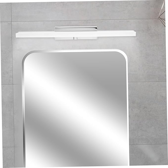LED Bathroom Mirror Front Light with Stainless Steel Base Waterproof Anti-Fog Vanity Lamp for Wall Mount Modern Design for Makeup and Grooming