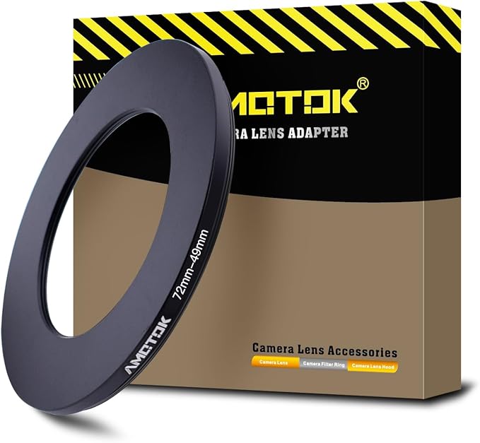72mm Lens to 49mm Camera Lens Adapter, 72mm-49mm Filter Step-Down Ring