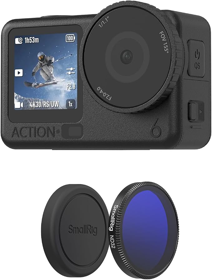 SmallRig ND32 Filter for DJI Osmo Action 6, Snap-On Polarizing Neutral Density