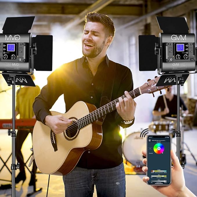 GVM 800D RGB Led Video Light, 40W Photography Lighting Led Panel Light