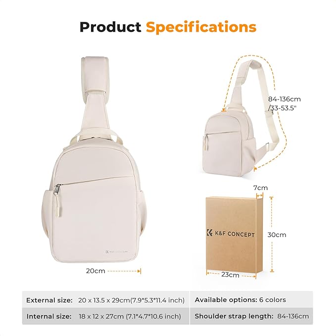 K&F CONCEPT Small Camera Bag for Photographer, Camera Sling Crossbody bag for