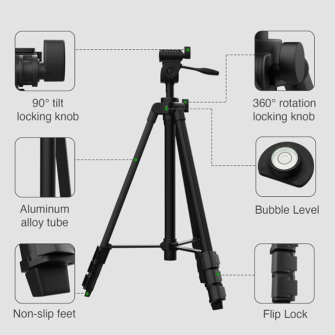 55-inch Lightweight Aluminum Laser Level Tripod Stand