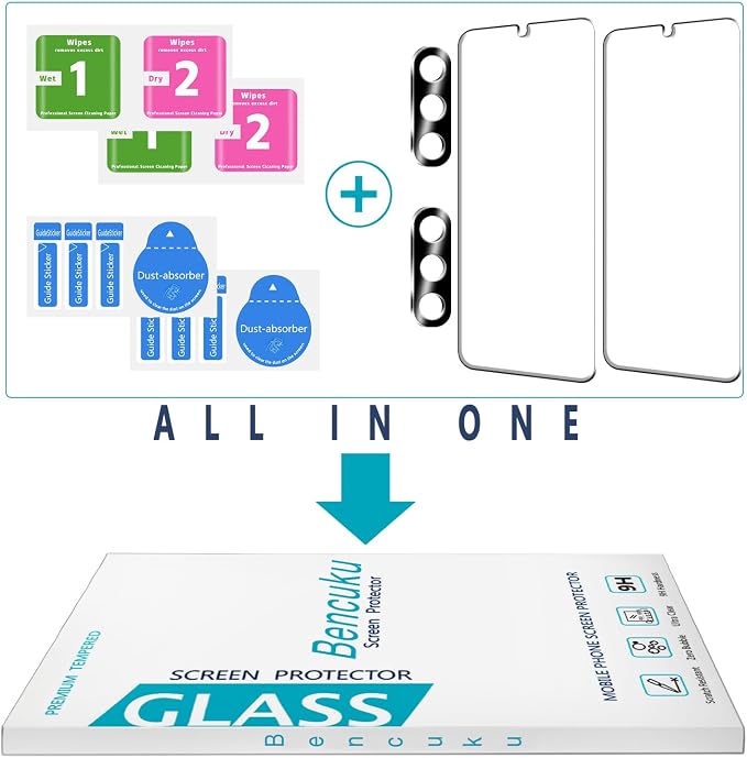 2 Pack Screen Protector for Samsung Galaxy S23 Tempered Glass