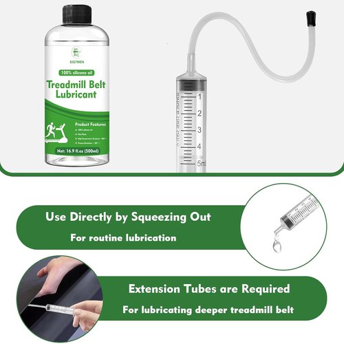EIGTWEN Treadmill Lubricant - 500ml 100% Silicone Oil for High-Temperature Stability | Compatible with Most Treadmills