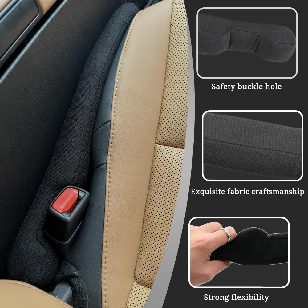 Car Seat Gap Filler Compatible with Honda Accord Civic Accessories Seat Gap Blocker Fit Organizer Fill The Gap Between Seat and Console Stop Things from Dropping Pack of 2 Black