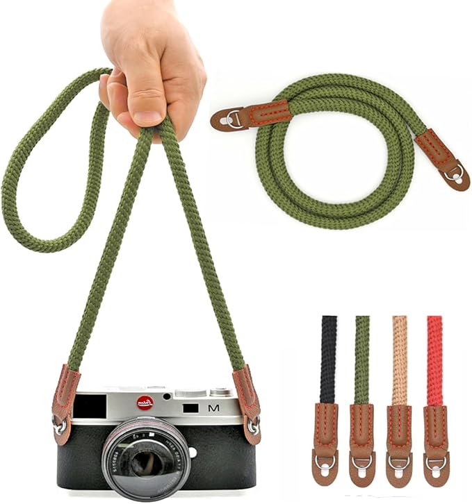 Camera Rope Strap 100cm Soft Cotton Camera Strap Vintage Neck Shoulder Belt