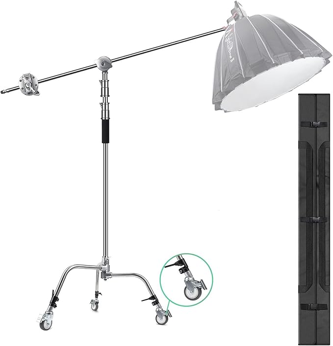 EACHSHOT C Stand Metal with Bag Wheel Max 10.8ft/330cm with 106cm Holding Arm 2