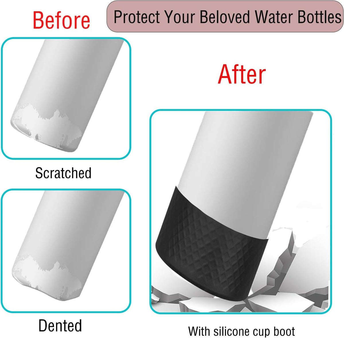 Stanley Silicone Boot - Durable Cup Boots for 40oz, 30oz, & 20oz Tumblers | Black Accessories
