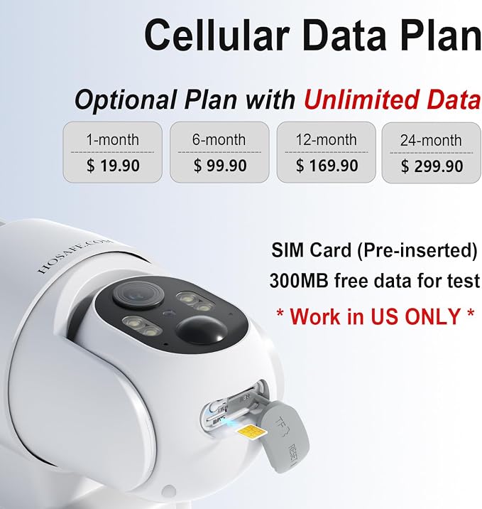 4G LTE Cellular Security Camera No Internet Needed, 2K Solar No wifi Security