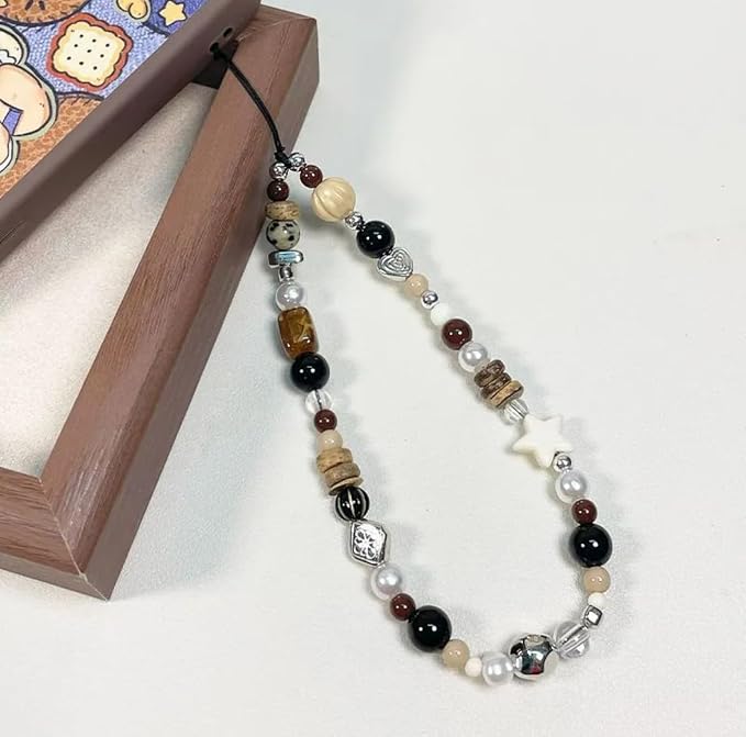 2 Pcs Phone Charm Strap Universal Hand Phone Wrist Strap Camera Lanyard Pearl