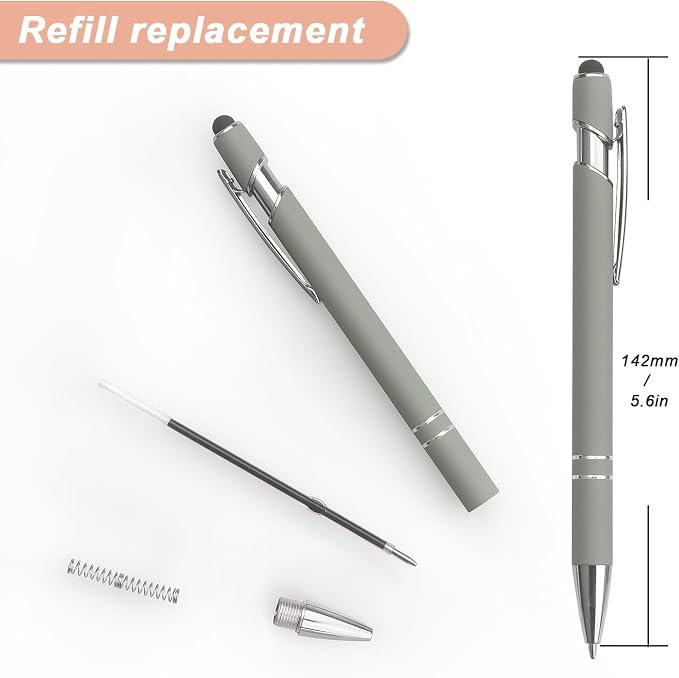 Bribobo Ballpoint Pen 2-in-1 Stylus Retractable Ballpoint Pen