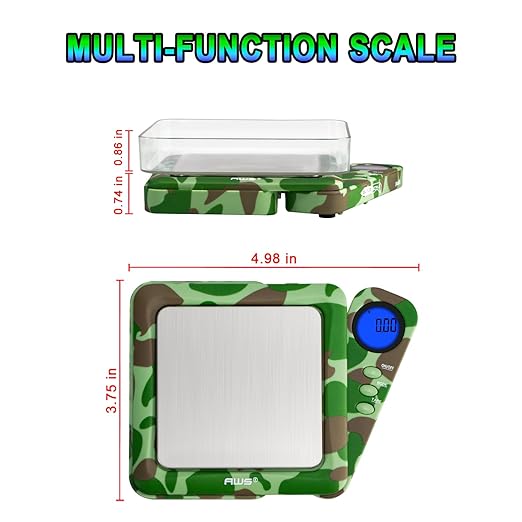 American Weigh Scales 200g x 0.01g Digital Pocket Scale 0.01g Accuracy-Blade Series | Precision Mini Scale, Small Digital Gram Scale for Kitchen, Gold, Gems & Coin Scale, Smart Digital & Compact Scale