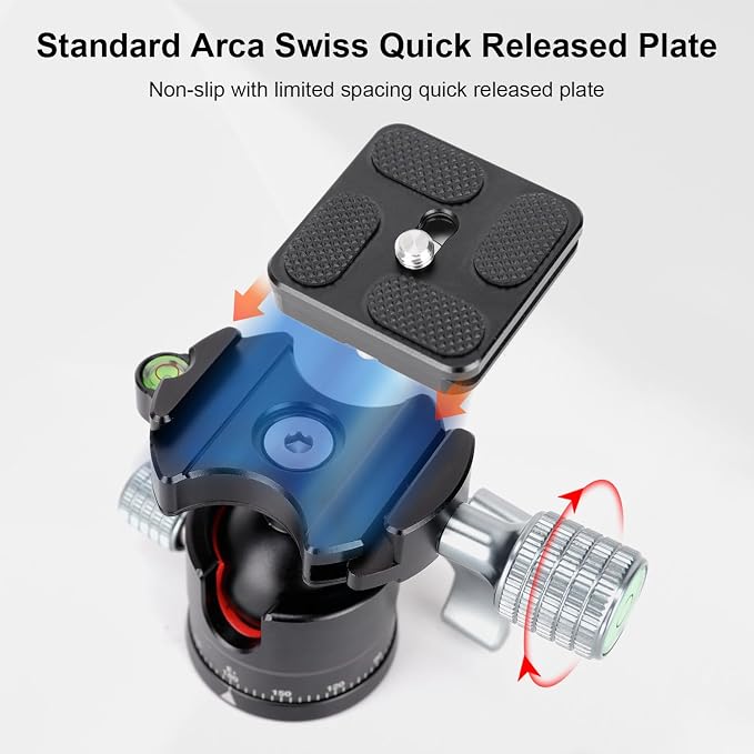 Koolehaoda Mini Ball Head with Arca Quick Release Plate, 360° Panoramic | Φ28mm