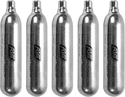 ASG Ultrair 12g CO2 Cartridges - Reliable Power for BB Pistols, Airsoft Guns & Airguns