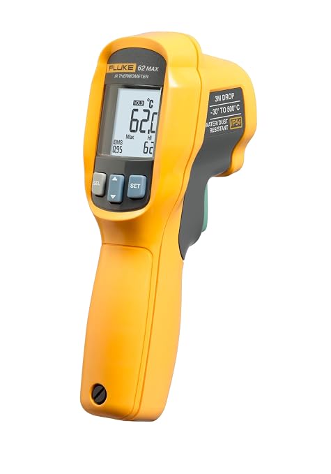 Fluke 62 Max Industrial Infrared Thermometer, -22 to +932 Degree F Range