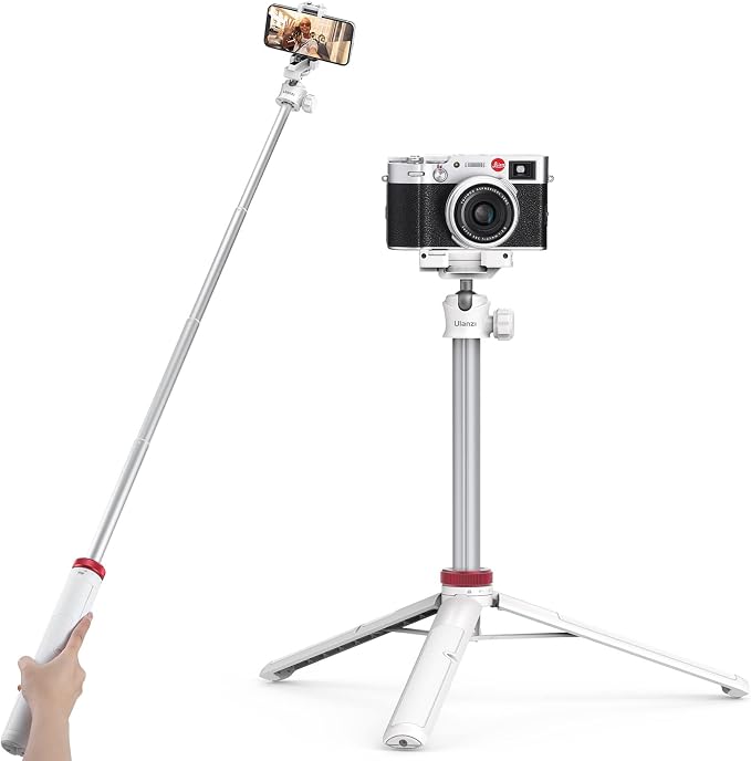 ULANZI MT-44 Extendable Phone Tripod, 360° Ball Head Camera Tripod