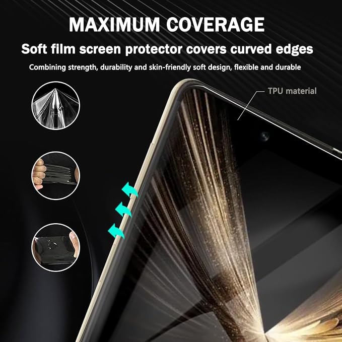 2 Pack for Honor Magic V5 Inner Screen Protector Flexible TPU Film Not Tempered