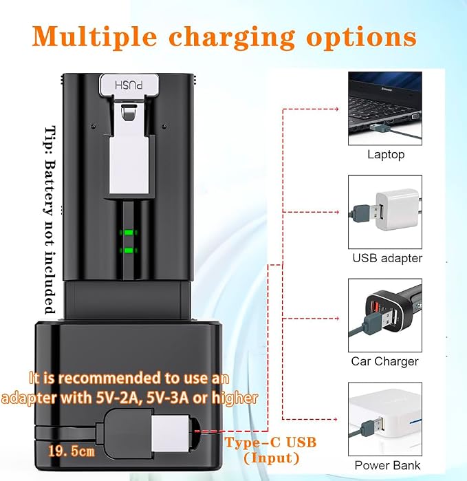 2 Pack Upgraded, Batteries Charger, A Charger Compatible