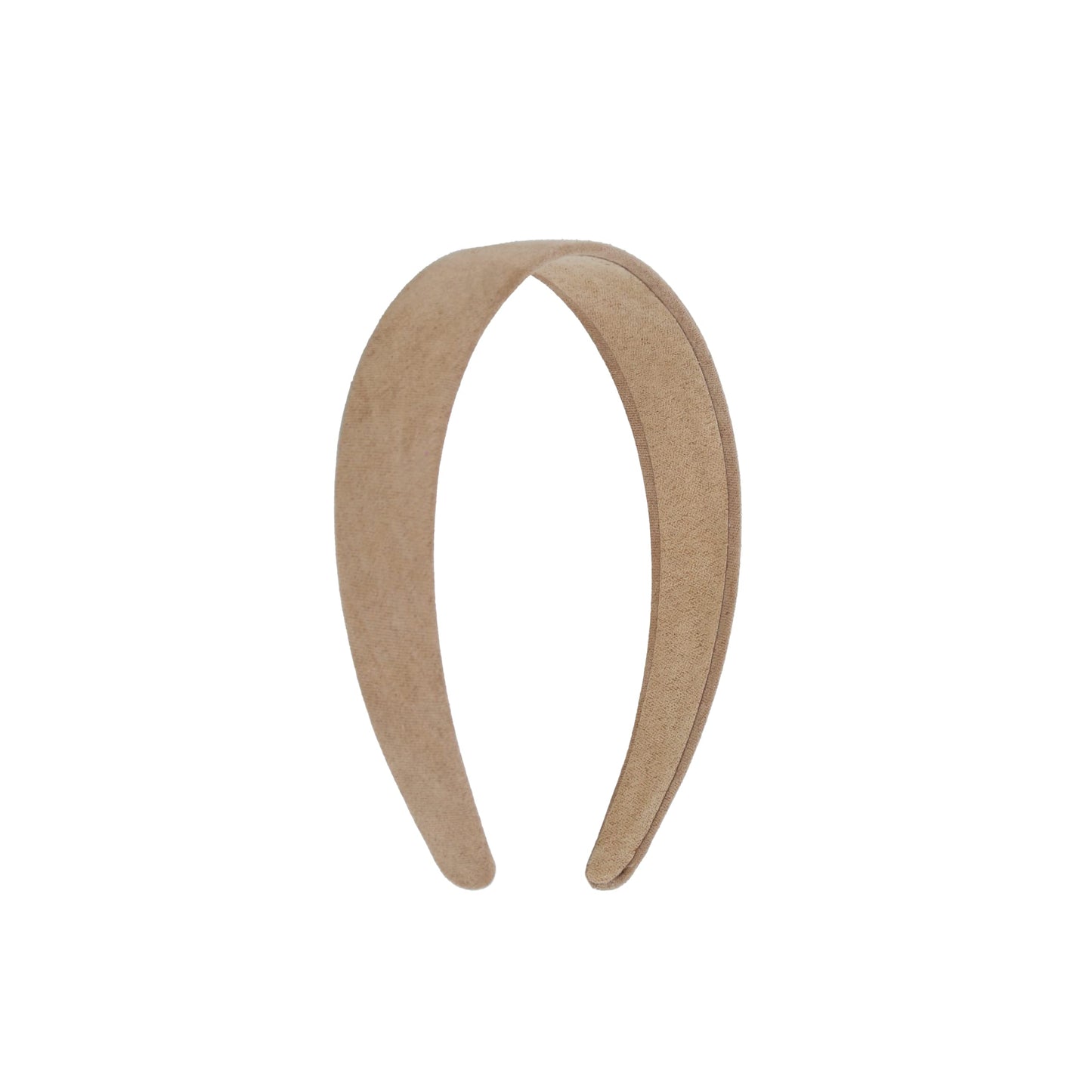 Motique Accessories 1 Inch Wide Suede Like Headband Solid Hair Band For Women And Girls - Cream