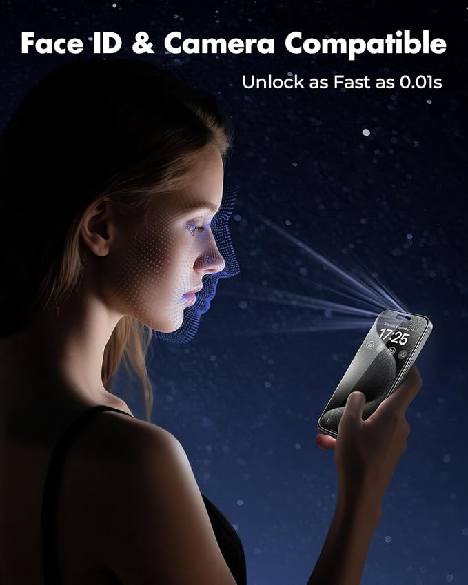 UNBREAKcable iPhone 15 Pro Max Screen Protector 3-Pack, Upgraded Dual-Tempered