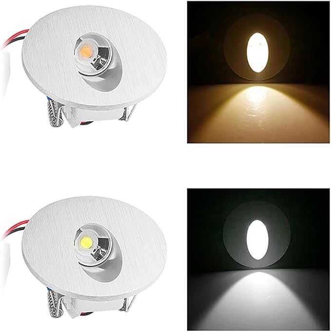 Wall Sconce Lamps Embedded with Mounting Box Round Nightlight for Stair Step Corridor Balcony Luminaire AC85-265V/DC12V(Warm(2700-3500K),3W 12V-24V)