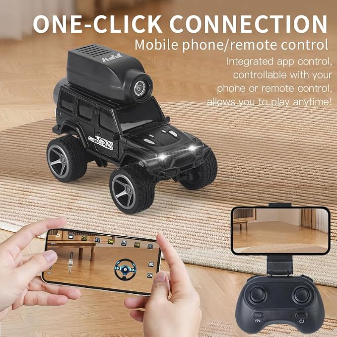 1:64 Mini FPV RC Car, Alloy Crafted Remote Control Truck