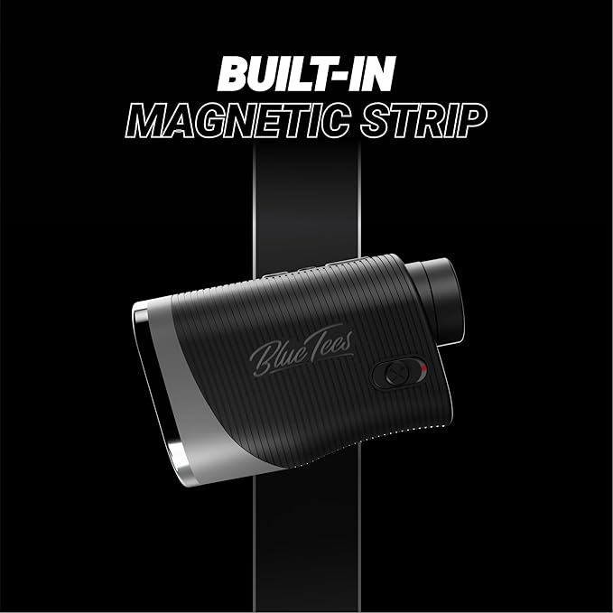 Blue Tees Golf Series 3 Max+ Golf Rangefinder with Slope Switch, 1000 Yards Range Finder, 6X Magnification Laser Rangefinder, Slope Measurement, Magnetic Strip, Flag Pole Locking with Pulse Vibration