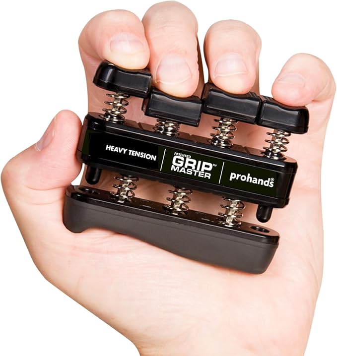 Prohands Gripmaster Hand Exerciser, Finger Exerciser (Hand Grip Strengthener), Spring-Loaded, Finger-Piston System, Isolate & Exercise Each Finger
