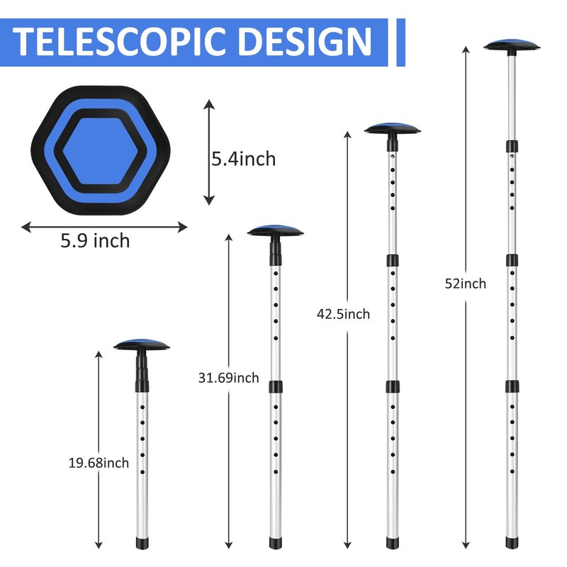 OFFKITSLY Golf Travel Bag Support Pole,Golf Clubs Protector Travel Bag Support Rod Anti-Impact Umbrella Cover Height Adjustable Golf Bag Accessories