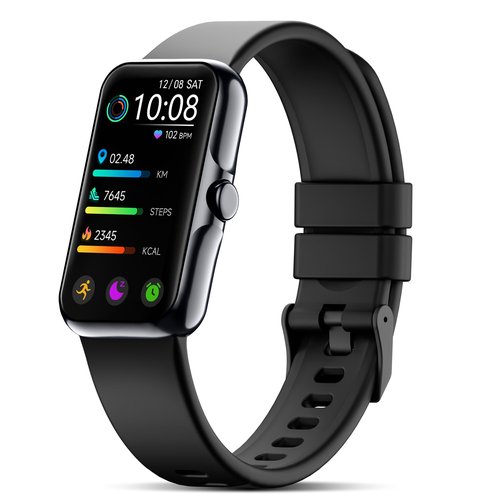 Health Fitness Tracker, Smart Watch with 24/7 Heart Rate and Blood Oxy-gen Monitor, Sleep Tracker with IP68 Waterproof, Activity Tracker Pedometer Step Counter for Women Men (Black)