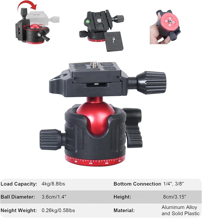 Travel Tripod, Video Camcorders, Action Cameras, Telescopes...8.8lbs