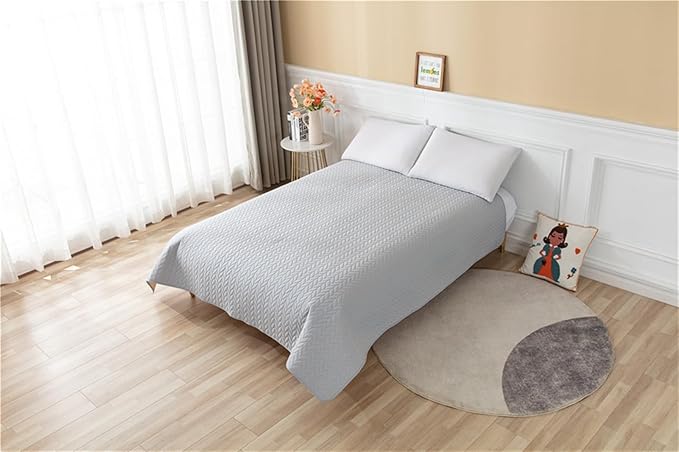 GIBZ Waterproof Dog Bed Cover Anti Slip Pet Furniture Protector Washable Blanket Large Soft Quilted Mat, Beige, 75x180cm