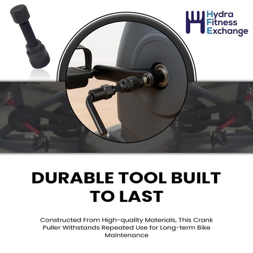 Hydra Fitness Exchange Crank Puller Tool 1000512919 – 25mm Bike Crank Arm Remover for Spline & Standard Cranks, Compatible with Schwin & Bow.Flex Stationary Bikes – Maintenance Disassembler Tool